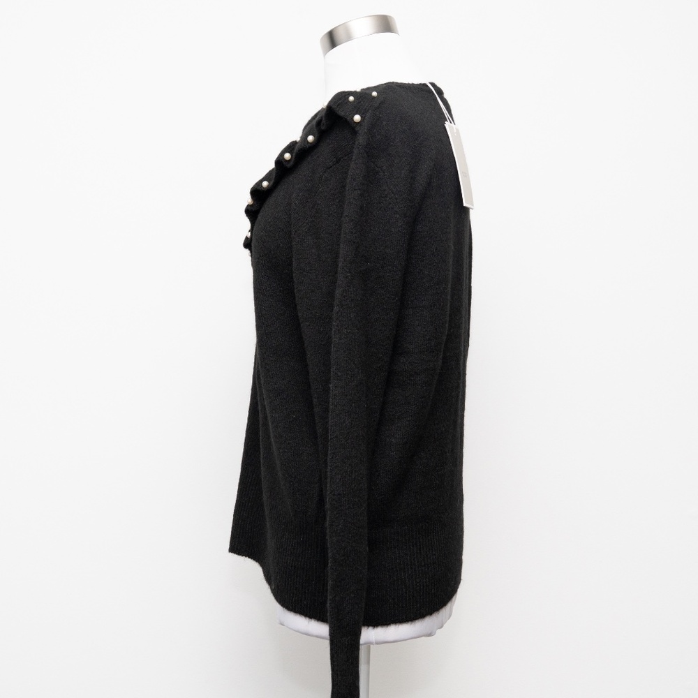 ICHI - Pearl Embellished Ruffle Sweater‎ - Picture 3 of 13